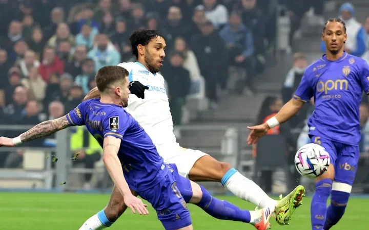 Ligue 1&nbsp;: Aubameyang muet, l’OM freiné dans son élan par Monaco