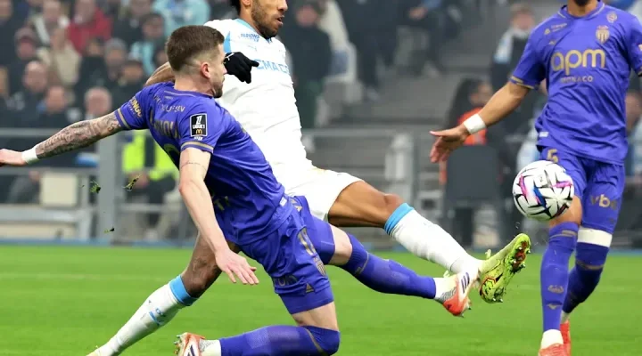 Ligue 1&nbsp;: Aubameyang muet, l’OM freiné dans son élan par Monaco