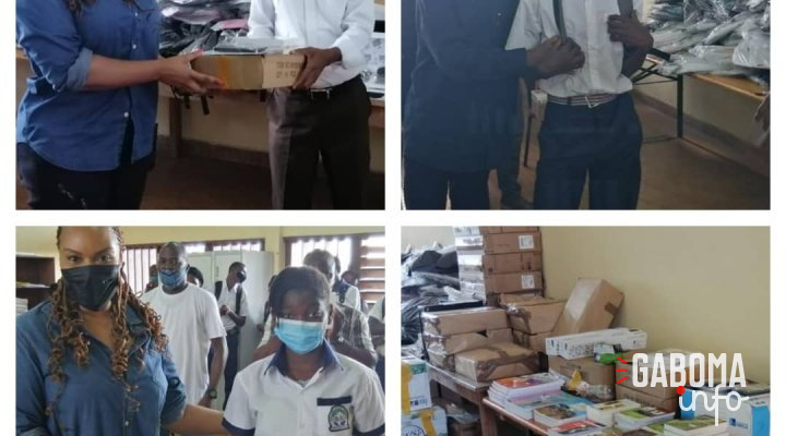 Malika Bongo Ondimba offre 1000 kits scolaires à Bongoville