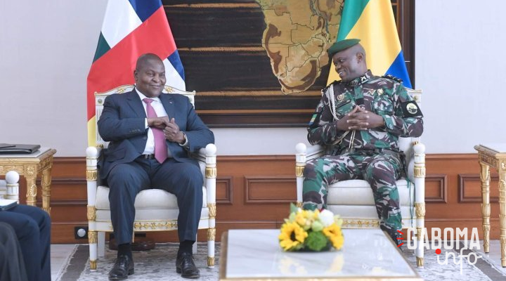 Transition au Gabon : Brice Oligui Nguema a reçu le président centrafricain, émissaire de la CEEAC